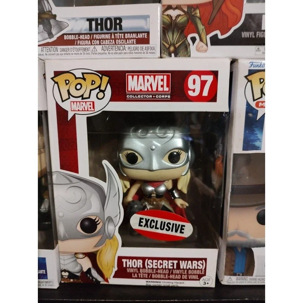 Lot of 5 New :  Funko Pop Marvel # 213 , #452 , #286 , #97 , #1221 Thor Mera
